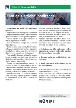 Plan de ejercicios localizados