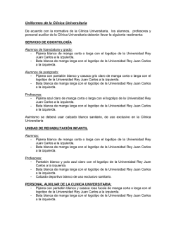 Uniformes de la Cl&iacute;nica Universitaria - URJC