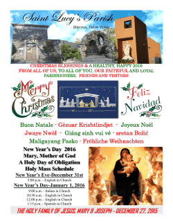 THE HOLY FAMILY OF JESUS, MARY & JOSEPH