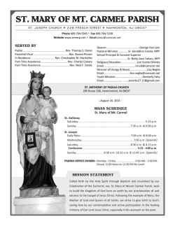 august 16 2015 complete - Saint Mary of Mount Carmel