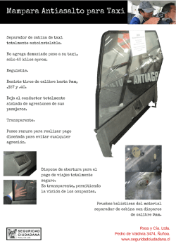 Mampara Antiasalto para Taxis