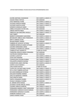 ACU&Ntilde;A SANTANA CHAMAIDAD NO CUMPLE LA BASE 2.5