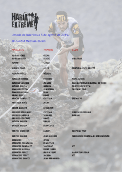 medium &ndash; inscritos a 5 de agosto