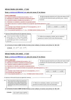 REPASO PRUEBA CON WIRIS 3&ordm; ESO Enviar a