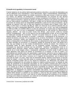 El desaf&iacute;o de la igualdad y la innovaci&oacute;n social Cuando hablamos