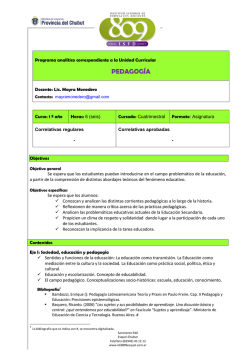 pedagogia - ISFD 809