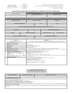 SOLICITUD DE HOJA &Uacute;NICA DE SERVICIOS Y/O REPORTE