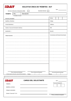 solicitud &uacute;nica de tr&aacute;mites - Portal de Servicio de Atenci&oacute;n al