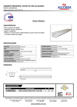 Gabinete Industrial Ala Blanca 2x32w T8 120V