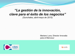 &ldquo;La gesti&oacute;n de la innovaci&oacute;n, clave para el &eacute;xito de los