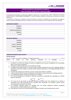CONSENTIMIENTO INFORMADO GENERAL PARA