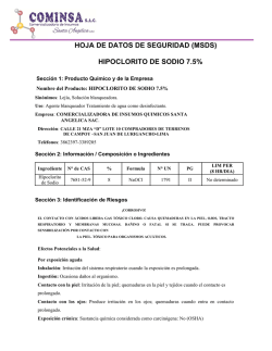 HOJA DE DATOS DE SEGURIDAD (MSDS