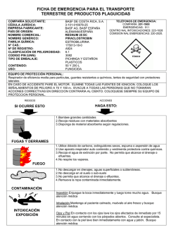 FICHA DE EMERGENCIA PARA EL TRANSPORTE