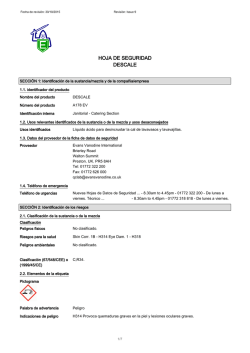 HOJA DE SEGURIDAD DESCALE