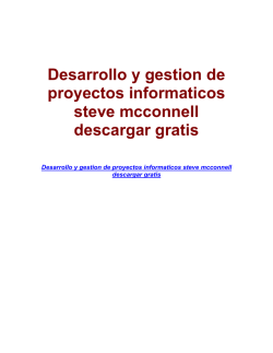 Desarrollo y gestion de proyectos informaticos steve mcconnell