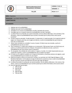 1. Explique que es la probabilidad. 2. Explique para qu&eacute; sirve la