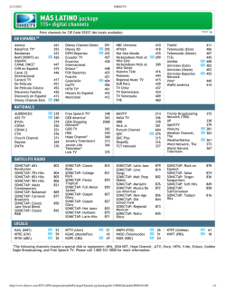 lista de canales - DIRECTV en Espa&ntilde;ol