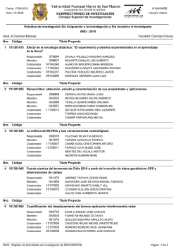 Estudios de Investigaci&oacute;n Sin Asignaci&oacute;n a la Investigaci&oacute;n y Sin