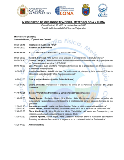 Programa DOCA - IV Congreso de Oceanograf&iacute;a F&iacute;sica