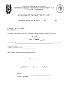 solicitud de revisi&oacute;n de examen - CECyT 3