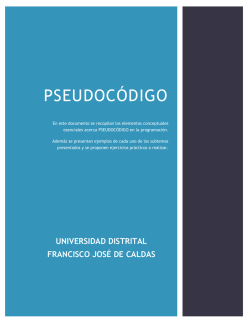 PSEUDOC&Oacute;DIGO - Universidad Distrital Francisco Jos&eacute; de Caldas