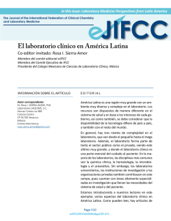 El laboratorio cl&iacute;nico en Am&eacute;rica Latina