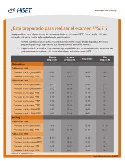 Resultados de la prueba de pr&aacute;ctica: &iquest;est&aacute; preparado - HiSET