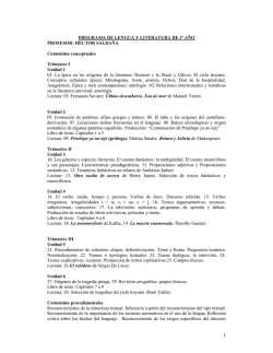 3&ordm;. LETRAS. Programa Lengua y Literatura III