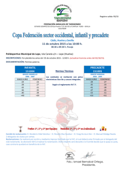 Copa Federacion sector occidental infantil y precadete