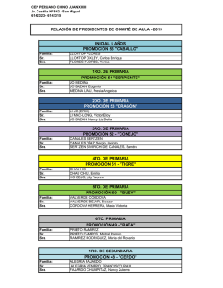 Presidentes de Comite de Aula. - CEP Peruano
