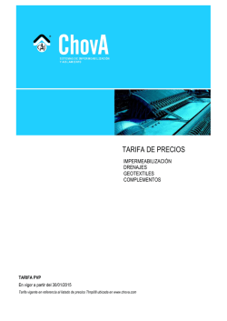 TARIFA DE PRECIOS