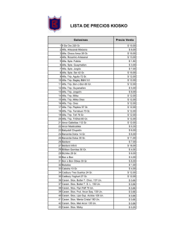 LISTA DE PRECIOS KIOSKO