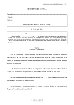 MINISTERIO DE DEFENSA