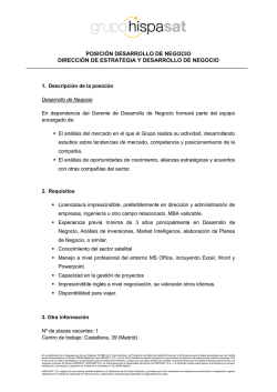 POSICI&Oacute;N DESARROLLO DE NEGOCIO DIRECCI&Oacute;N