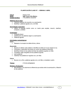 Gu&iacute;a Lenguaje 3&ordm; B&aacute;sicos / Palabras Esdr&uacute;julas