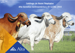 Cat&aacute;logo de Razas Tropicales Alta Genetics Centroam&eacute;rica y El