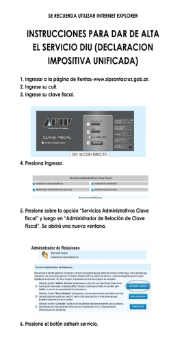 instrucciones para dar de alta el servicio diu (declaracion impositiva