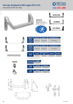 Herraje Antipanico BKS seg&uacute;n EN .
