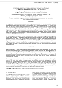 Integridad Estructural de Propulsantes S&oacute;lidos con Distintos Grados