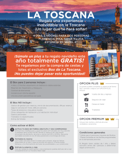 box viaje toscana. - Lailusionderegalar.com