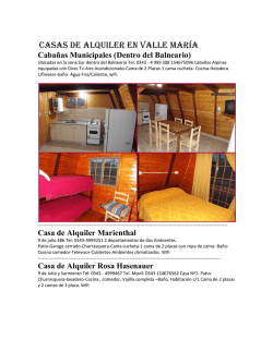 CASAS DE ALQUILER en Valle Mar&iacute;a
