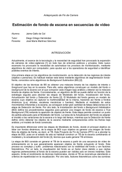 Estimaci&oacute;n de fondo de escena en secuencias de v&iacute;deo