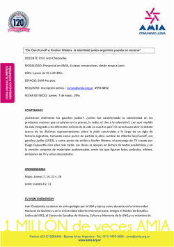 "De Gerchunoff a Kosher Waters: la identidad judeo