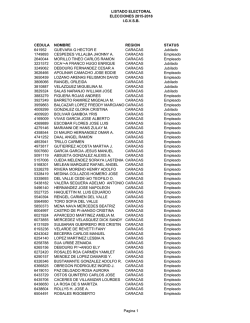 LISTADO ELECTORAL ELECCIONES 2015