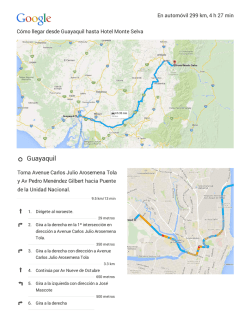 Desde Guayaquil a Monte Selva