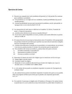 Ejercicios de Conteo - x.edu.uy Matematica