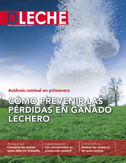 C&Oacute;MO PREVENIR LAS P&Eacute;RDIDAS EN GANADO LECHERO