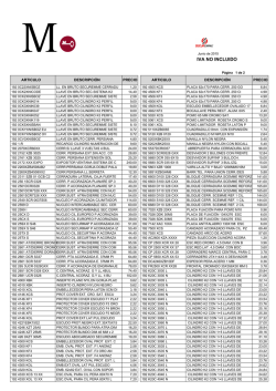 Impresi&oacute;n de Tarifas Completo 22-06-2015