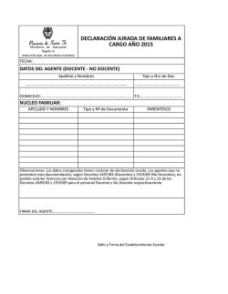 Declaraci&oacute;n Jurada de Familiar a Cargo 2015