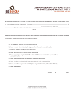ACEPTACI&Oacute;N DEL CARGO COMO REPRESENTANTE ANTE